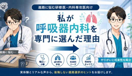 【進路に悩む研修医・内科専攻医向け】私が呼吸器内科を専門に選んだ理由