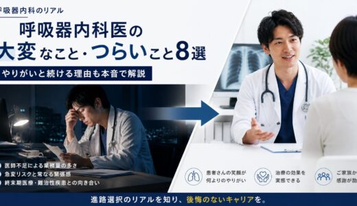【呼吸器内科医が本音で語る】呼吸器内科医の大変なこと・つらいこと8選