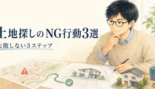 【注文住宅の土地探し】失敗するNG行動3選｜成功へ導く3ステップ【医師の実体験】