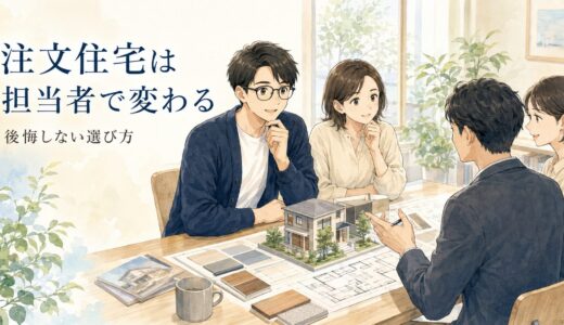 注文住宅は担当者とチームで変わる｜後悔しない営業担当の選び方【実体験】